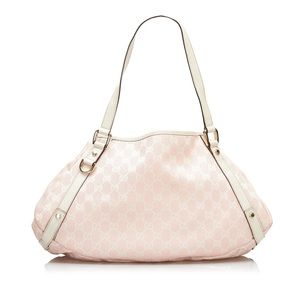 Pink Gucci GG Canvas Abbey Shoulder Bag